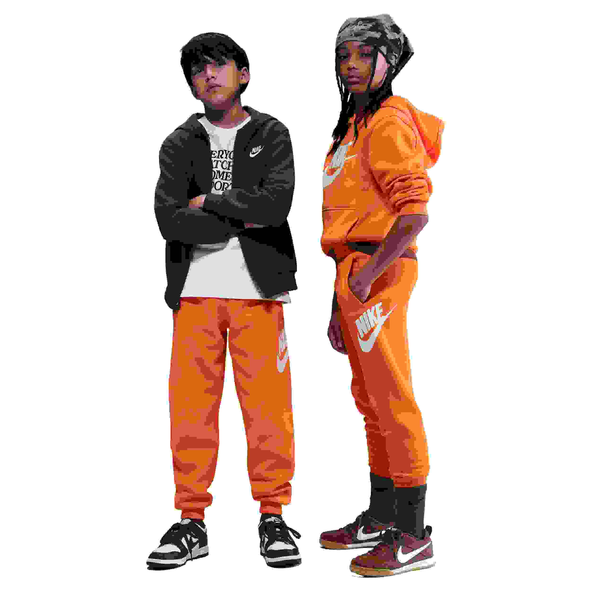 Nike Club Fleece Futura Big Kids' Orange Joggers